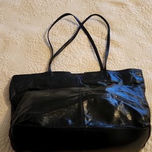 Latico black leather tote